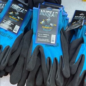 Blue and Black Men's Work Gloves